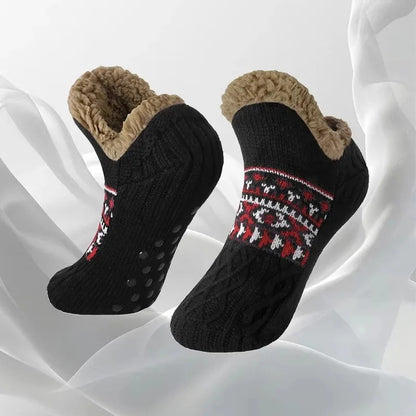 Chaussettes à tricot moelleuses avec flux de toison