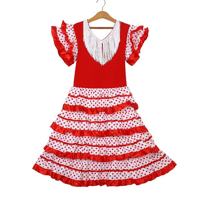 Robe de danse espagnole traditionnelle pour les filles