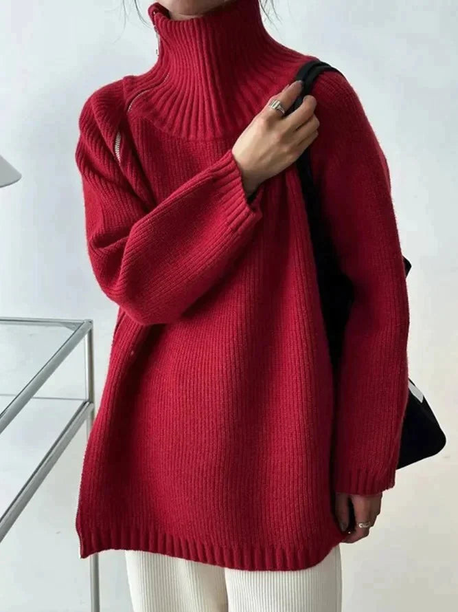 Scarlet | Pull avec un décolleté élevé