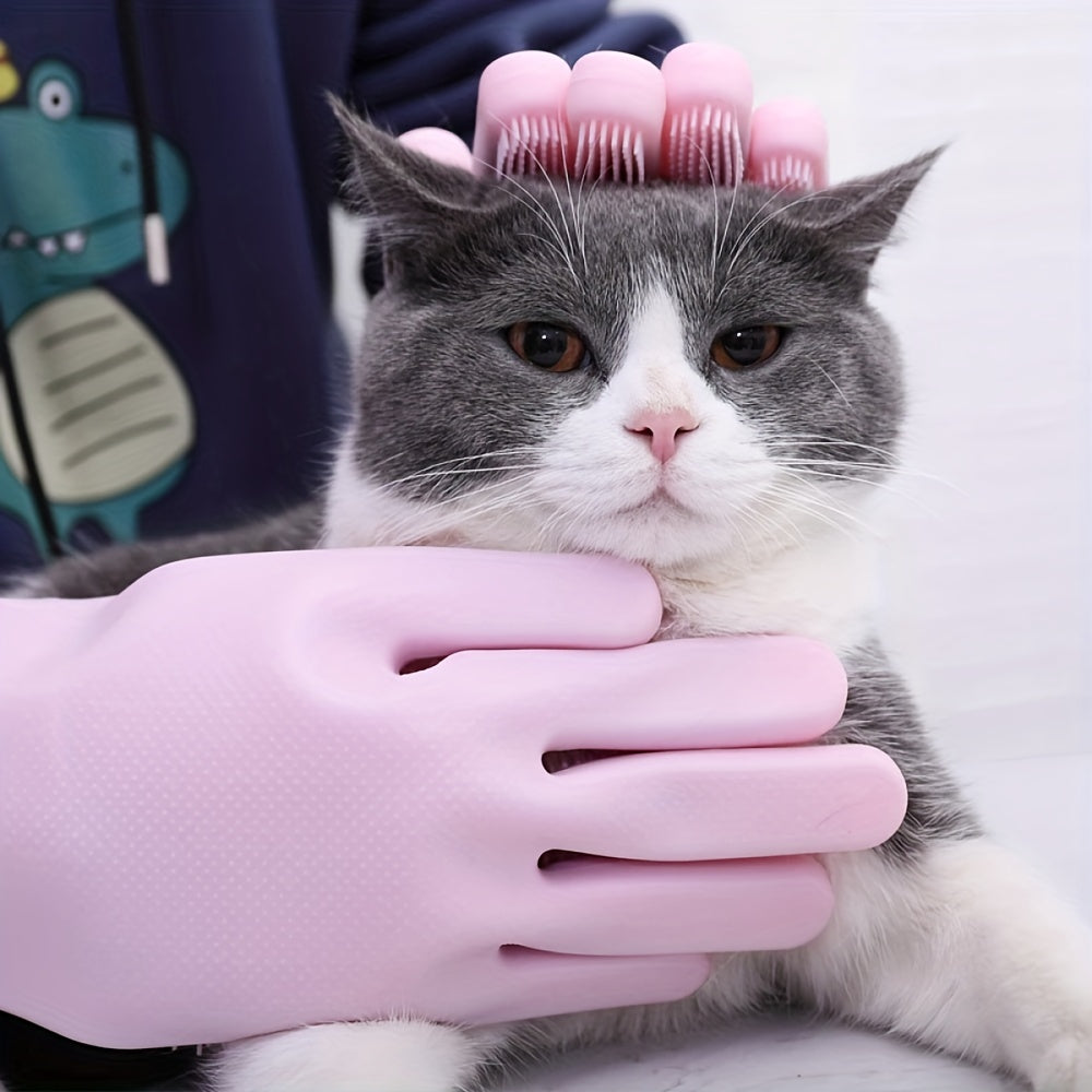 HappyPaw Haustierbad-Handschuh Bürsten-Set zur Pflege