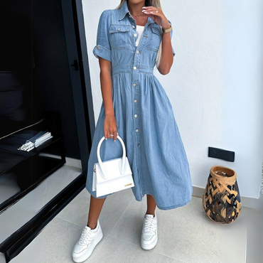 Roelinde | Robe midi denim