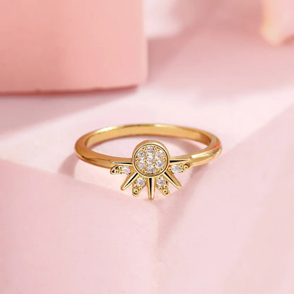 Ensemble de bague de mariage du soleil et de la lune