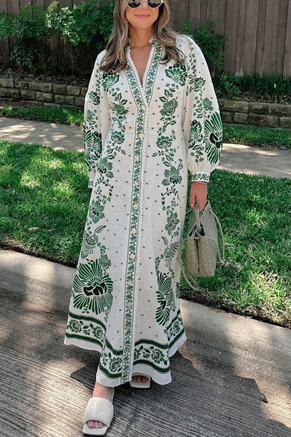 Botanisches Maxikleid- 🌿 Umarme die Natur mit Stil