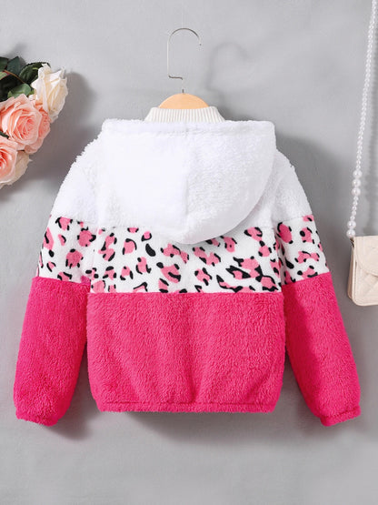 Pullages en peluche rose enfants