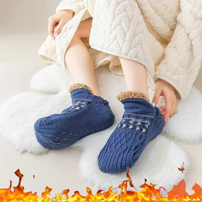 Chaussettes à tricot moelleuses avec flux de toison