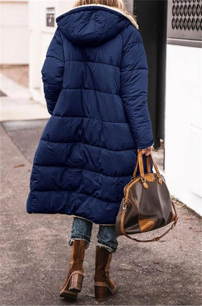 Veste matelassée d'hiver avec capuche pour femmes