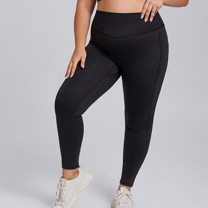 Pantalon de yoga de fitness à tête haute avec des poches