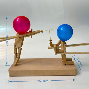 Popstrike Warriors | Ballon fait à la main têtes de poupées de combat en bois