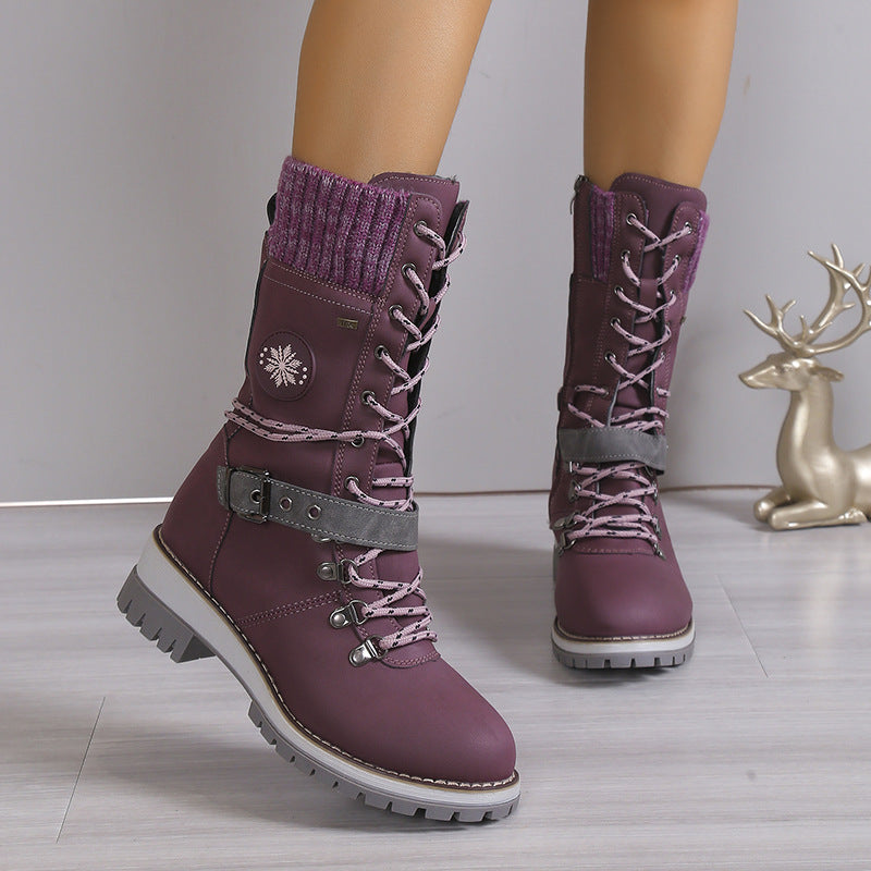 Knit-glide | Bottes d'hiver en design pour le tricot pour les jours froids