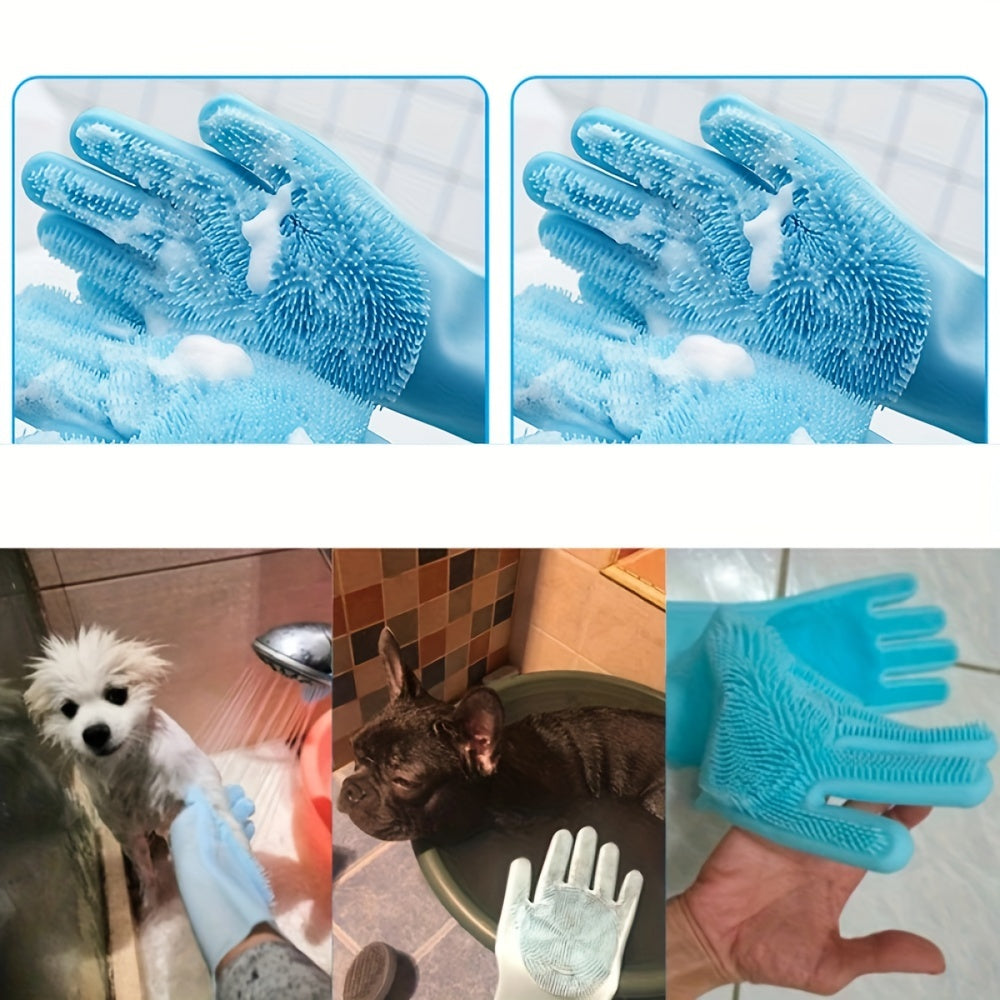 HappyPaw Haustierbad-Handschuh Bürsten-Set zur Pflege