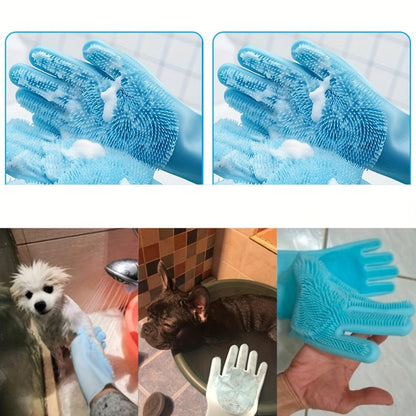 HappyPaw Haustierbad-Handschuh Bürsten-Set zur Pflege