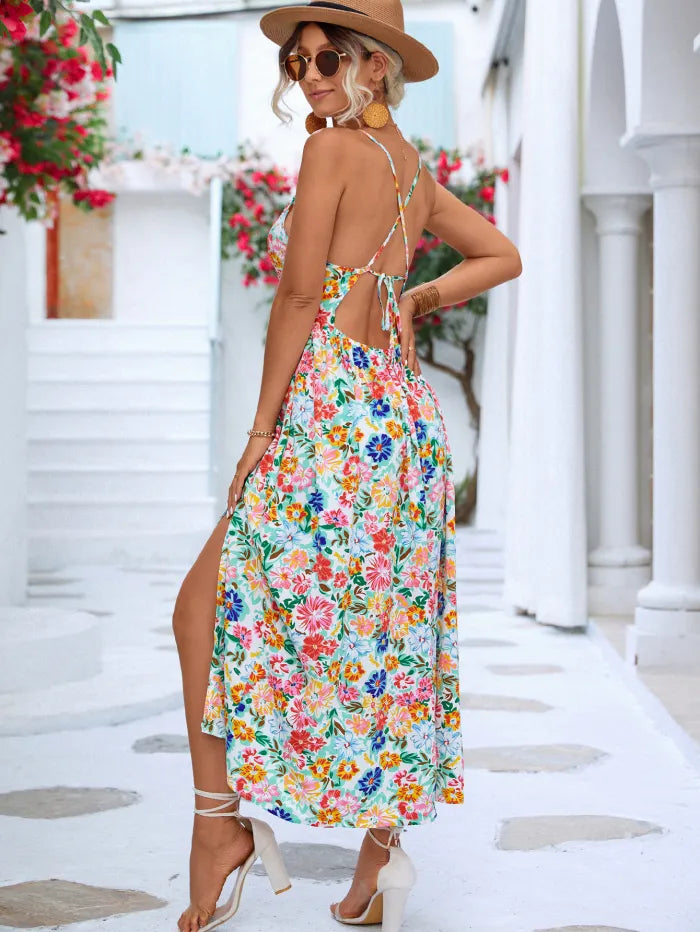 Robe d'été avec pression florale