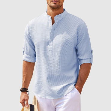 Chemise en lin Henley