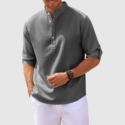 Chemise en lin Henley