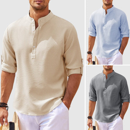 Chemise en lin Henley