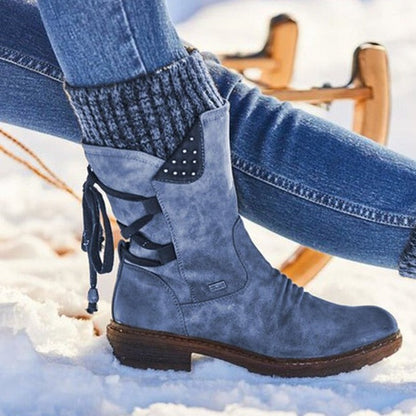 Bottes d'hiver avec fermeture éclair pour les femmes