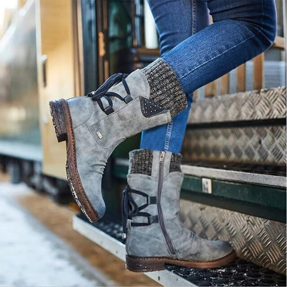 Bottes d'hiver avec fermeture éclair pour les femmes