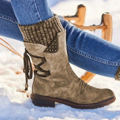 Bottes d'hiver avec fermeture éclair pour les femmes