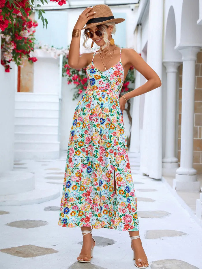 Robe d'été avec pression florale